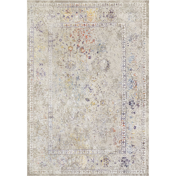 Bungalow Rose Layana Gray/Pink/Gold Rug & Reviews Wayfair